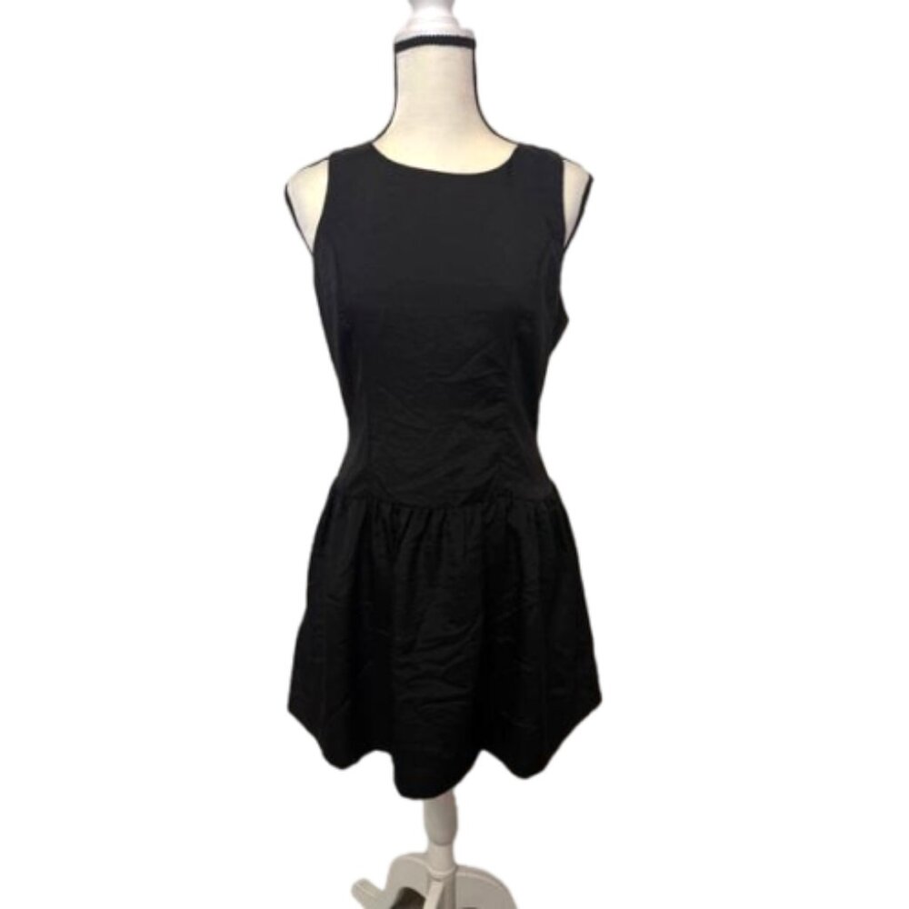 2/$30 NWT Bright by Isa Roe Black Silky Sleeveless Dress w/Tie Back Size M #2253
